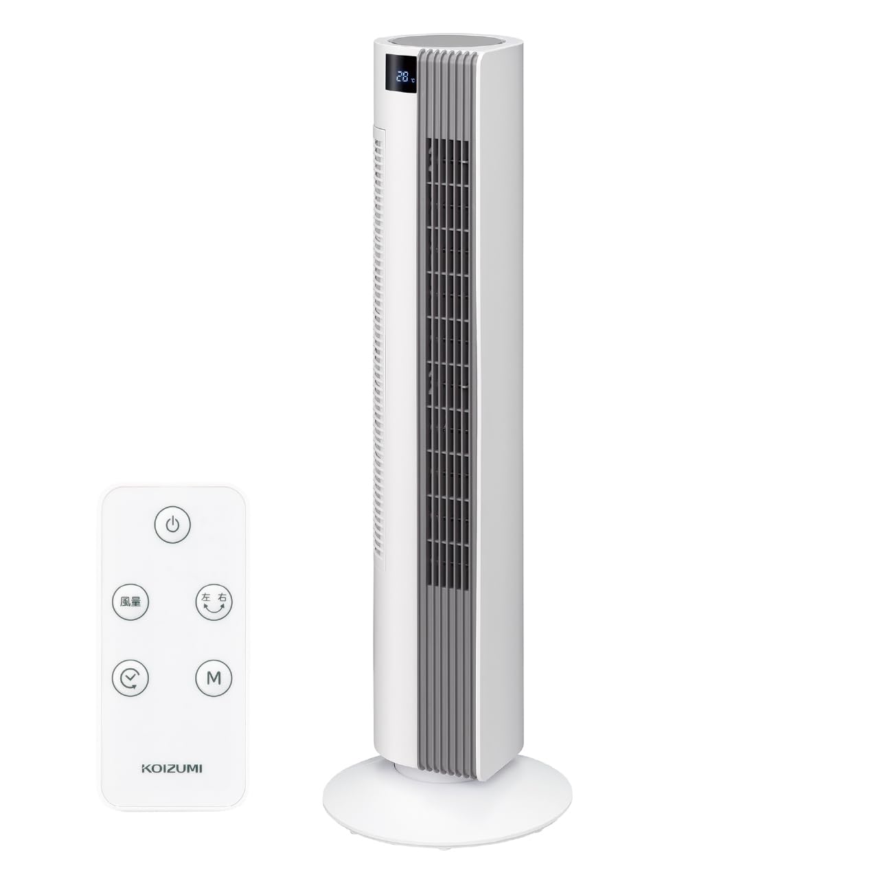 Amazon | コイズミ 扇風機 タワーファン DCモーター リモコン付き 風量